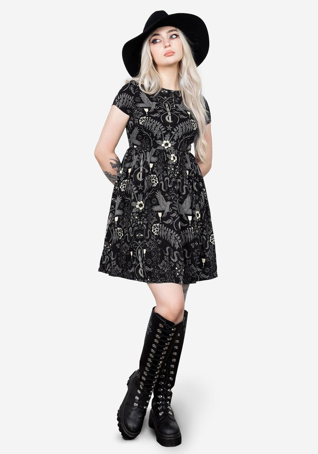 Hecate's Garden Skater Mini Dress Product Image