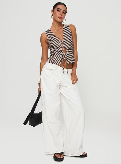 Lishar Top Brown Stripe Product Image