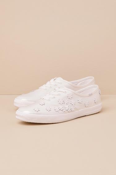 Champion Iridescent Canvas Floral Lace-Up Sneakers Product Image