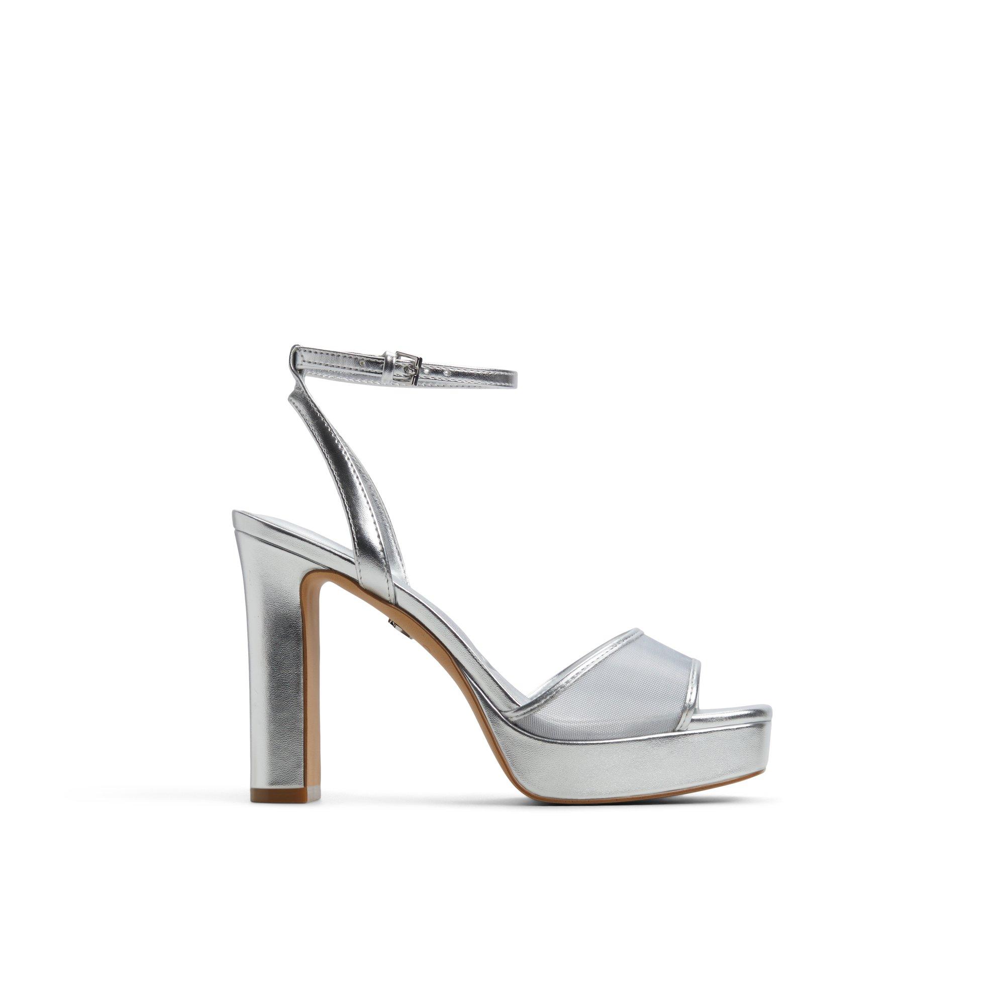 ALDO Chicglimmer - Women's Platform Sandal Sandals - Silver, Size 7.5 Product Image