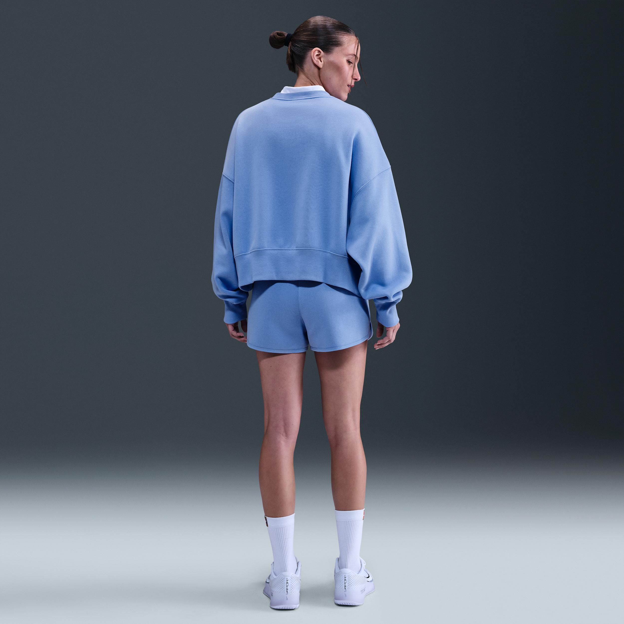 Nike Womens Court Heritage Phoenix Fleece Over-Oversized Crew-Neck Sweatshirt | HJ8988-494 Product Image