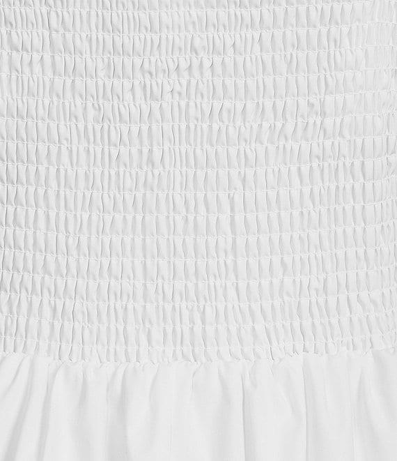 A Loves A Woven Square Neck Sleeveless Straps Drop Waist Smocked Backing Ruched Sides A-Line Maxi Dress Product Image