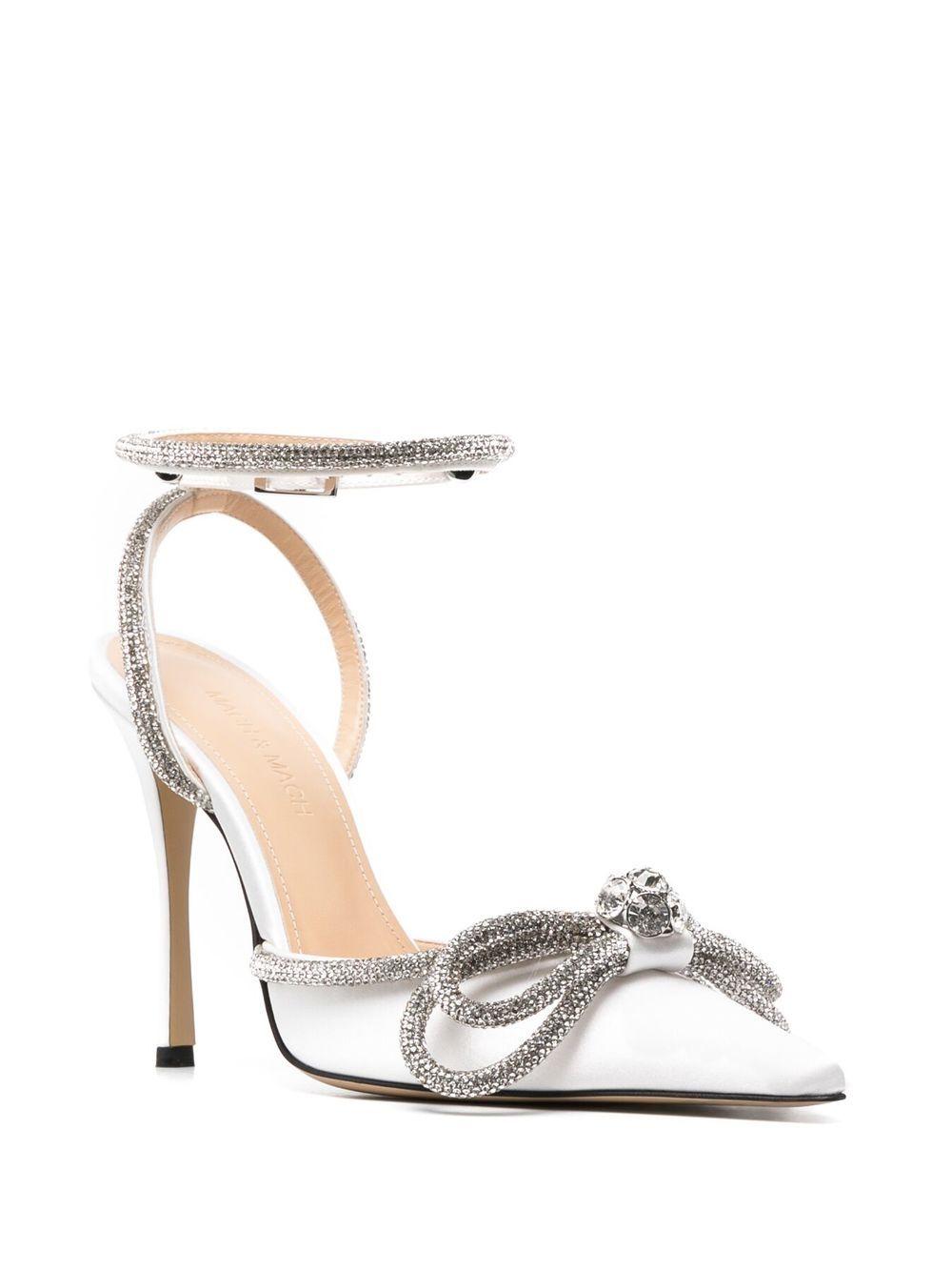 Double Bow 115mm satin pumps Product Image