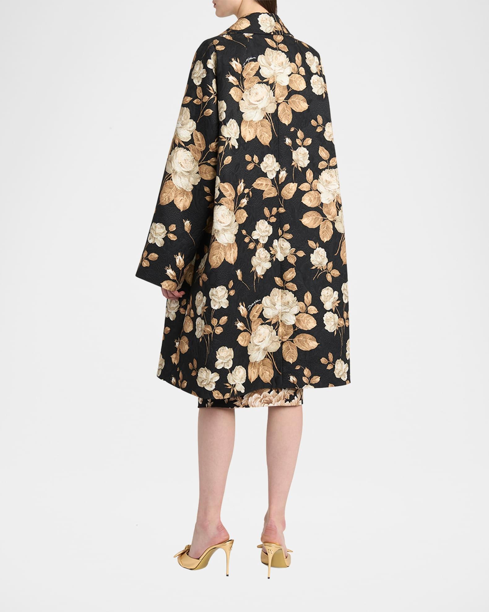 Floral Print Crinkle Coat Product Image