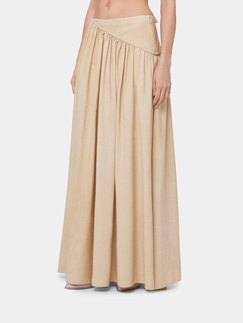OCHRE LONG SKIRT IN VISCOSE TWILL Product Image
