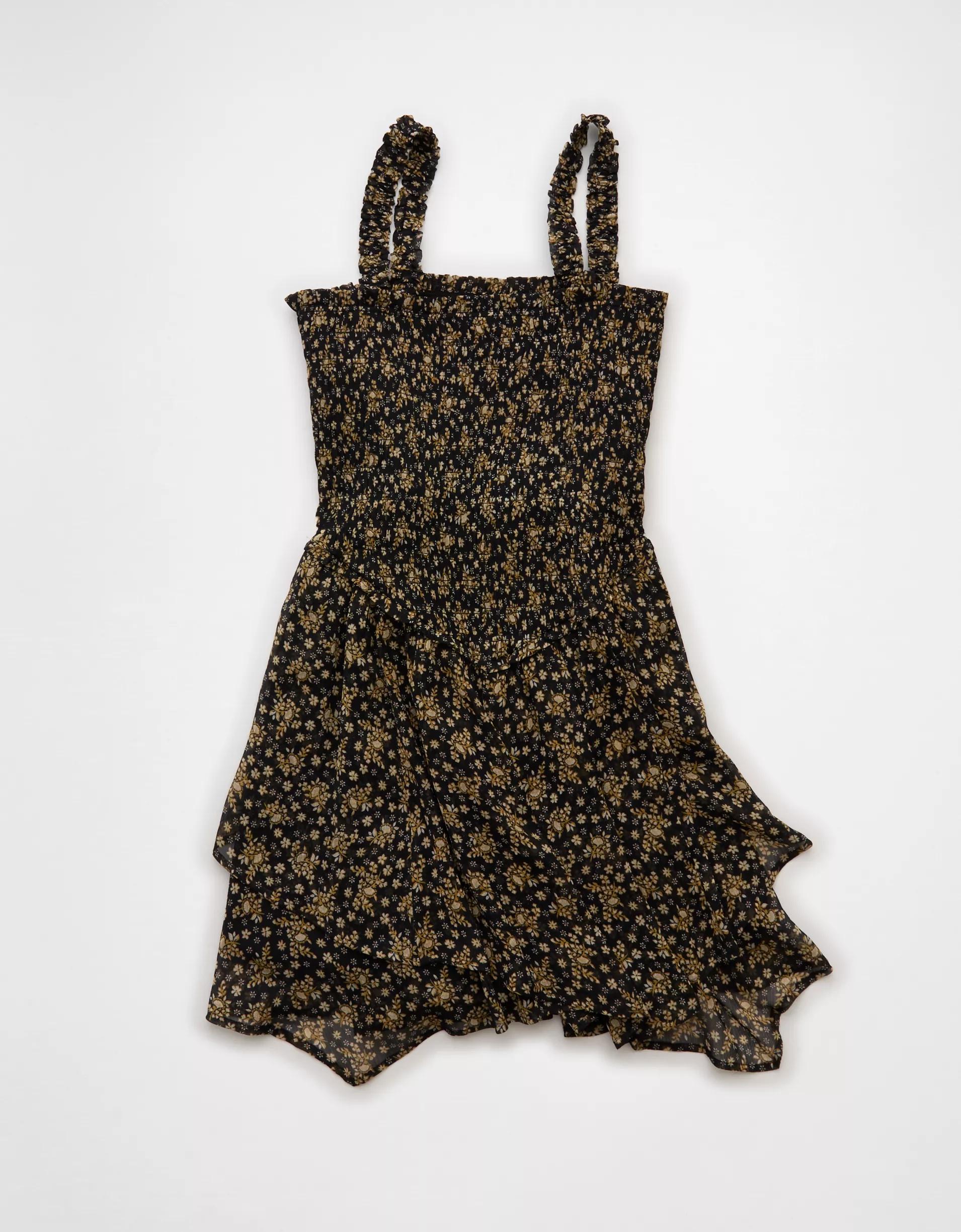 AE Handkerchief Hem Ruffle Floral Mini Dress Product Image