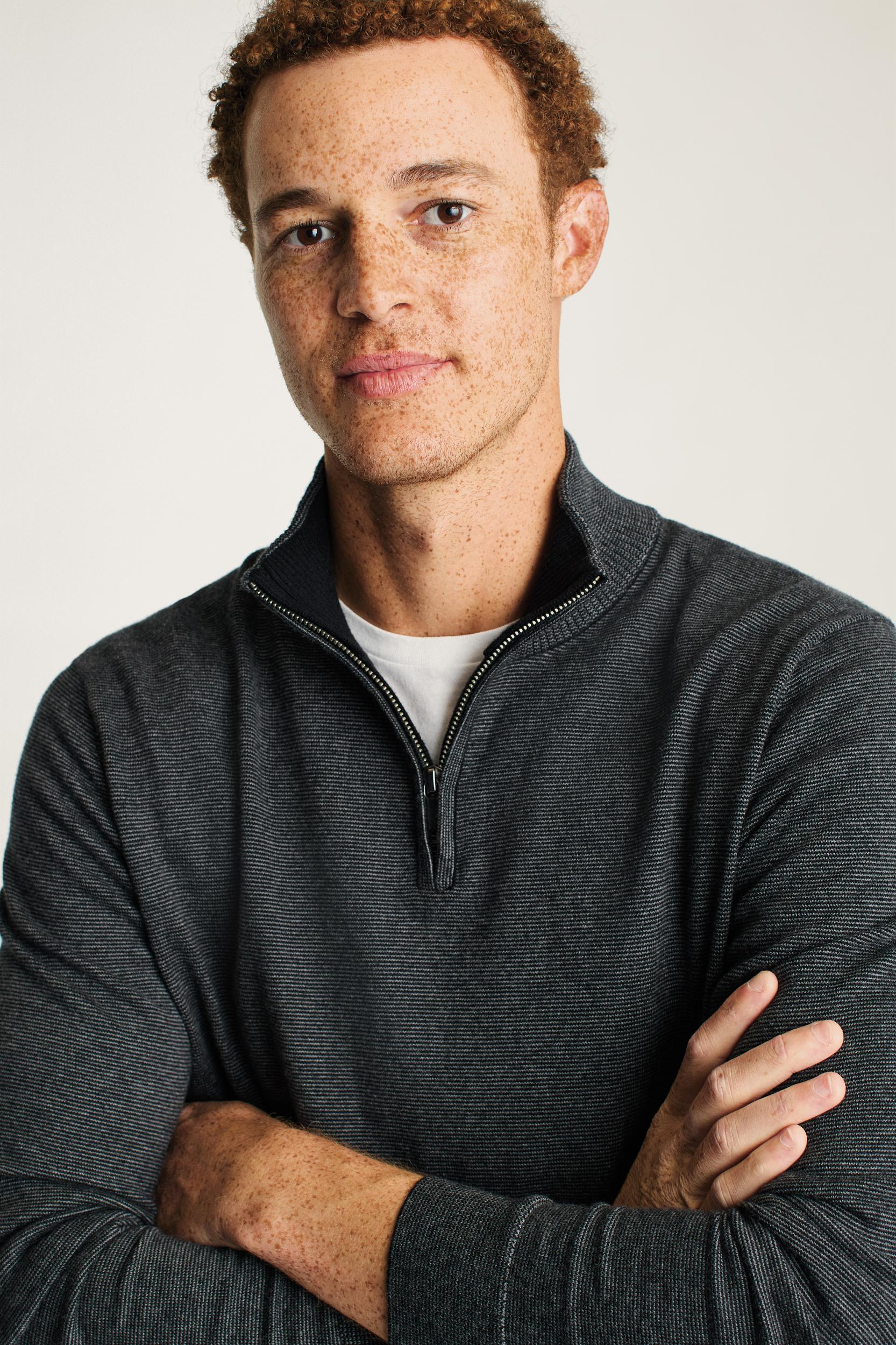 Washable Cotton Cashmere Half-Zip Product Image