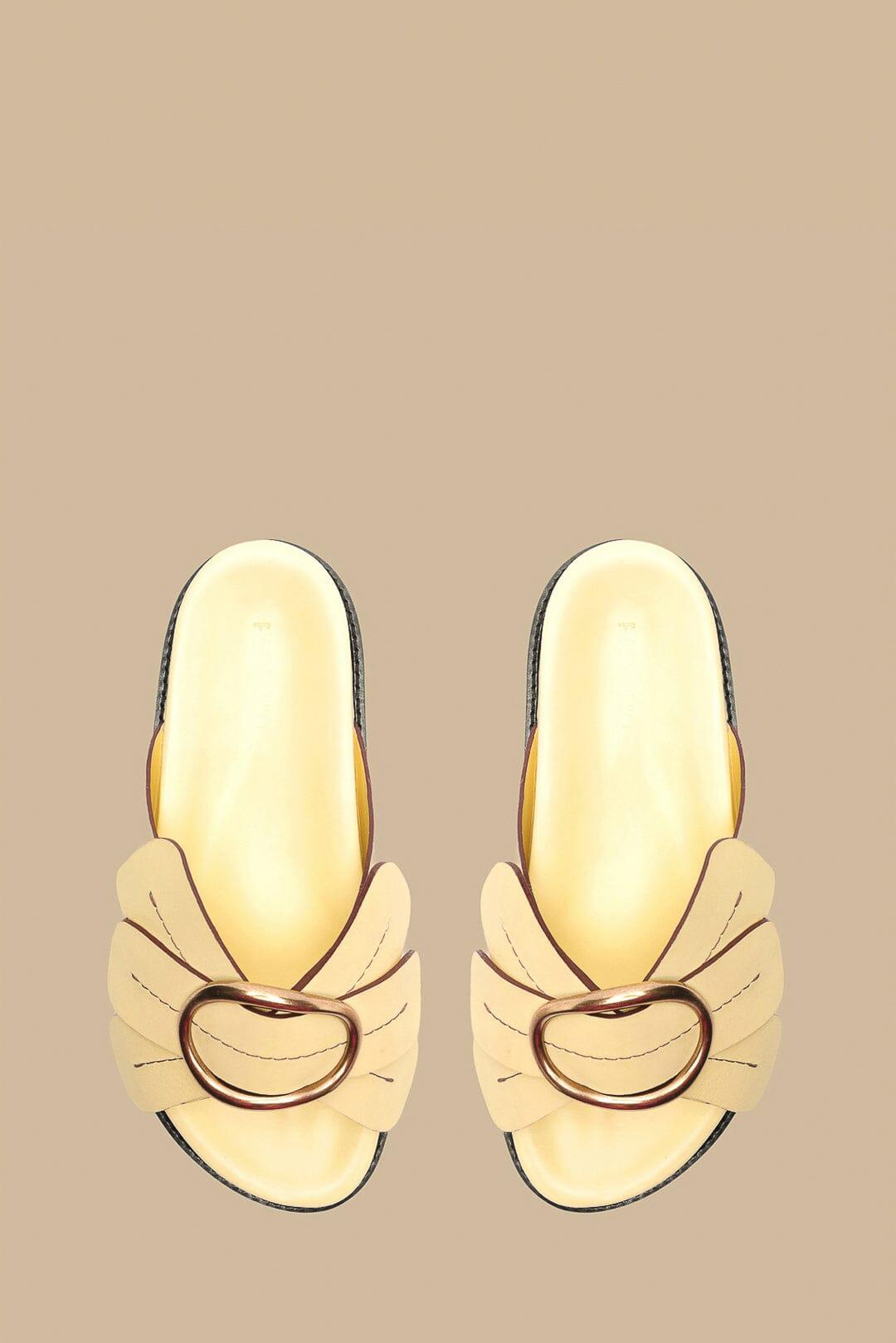 Banana Yellow Daisy Slide Sandal Product Image