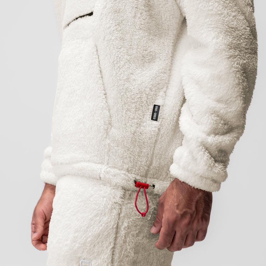 0553. Sherpa Recovery Hoodie - Ivory Cream/White Product Image