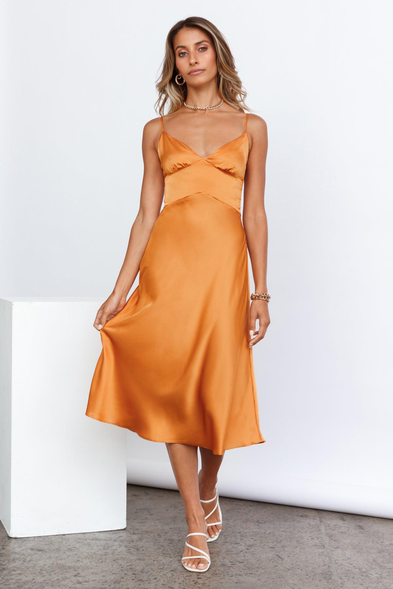 Scream Queen Midi Dress Rust Product Image