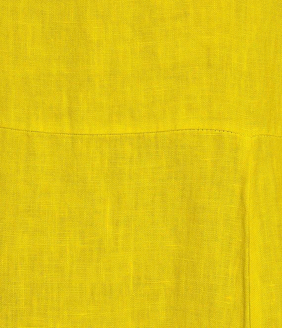 Bryn Walker Britta Light Linen Scoop Neck Short Sleeve A-line Midi Dress Product Image