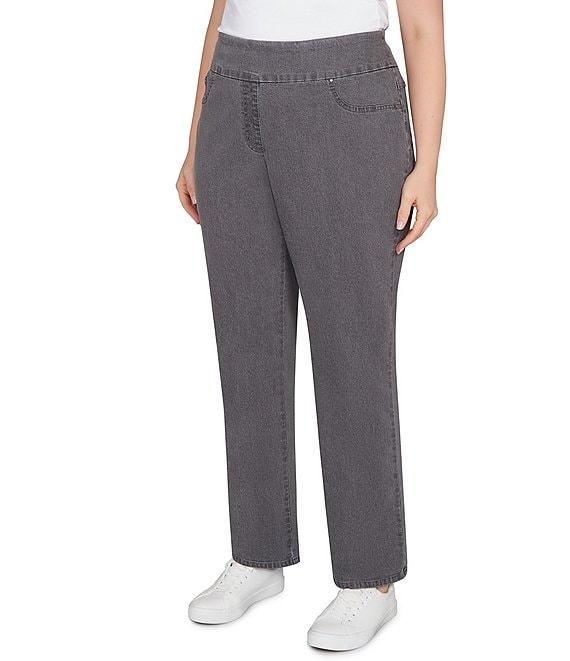 Ruby Rd. Plus Size Bootcut Flare Leg Pull-On Jeans Product Image