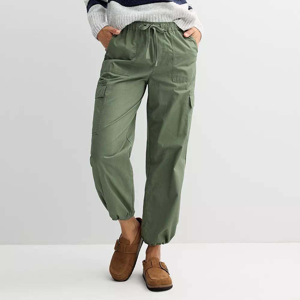 Women's Sonoma Goods For Life® Parachute Pants, Size: Small, Manolo Green Product Image