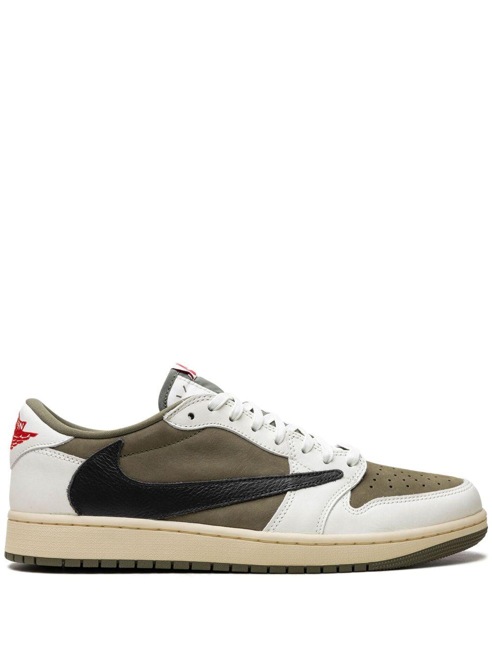 x Travis Scott Air Jordan 1 Low OG "Medium Olive" sneakers Product Image