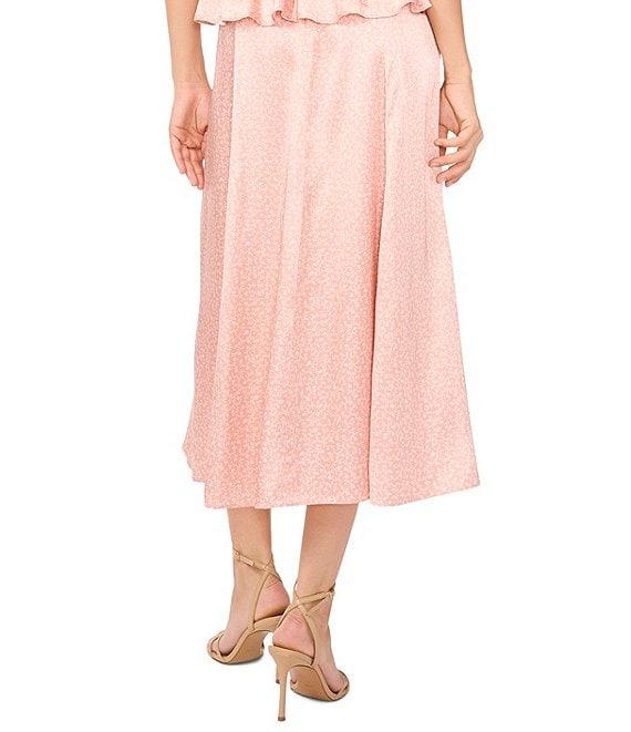 1. STATE Floral Print A-Line Midi Skirt Product Image