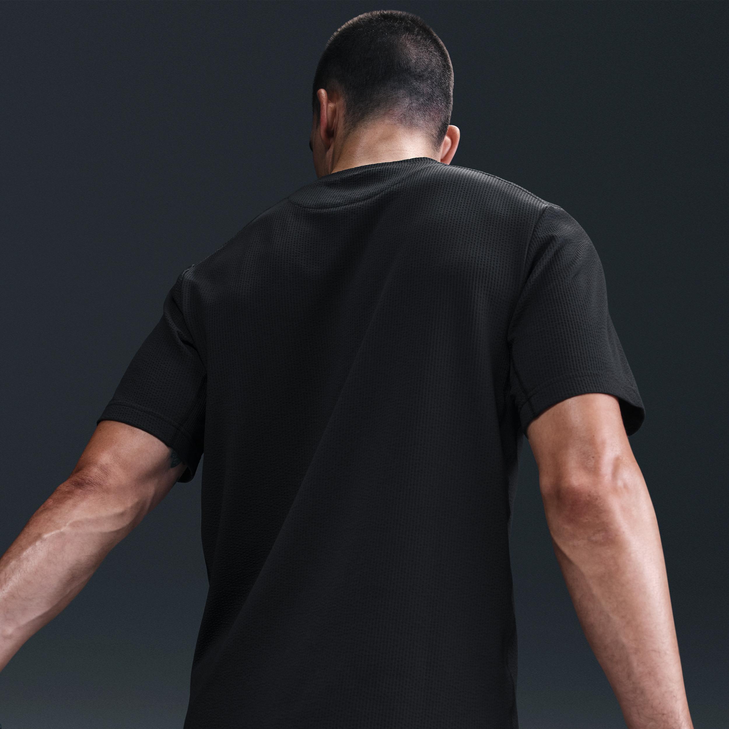 Nike Mens Primary Dri-FIT Seersucker Short-Sleeve Versatile Top | HJ4043-006 Product Image