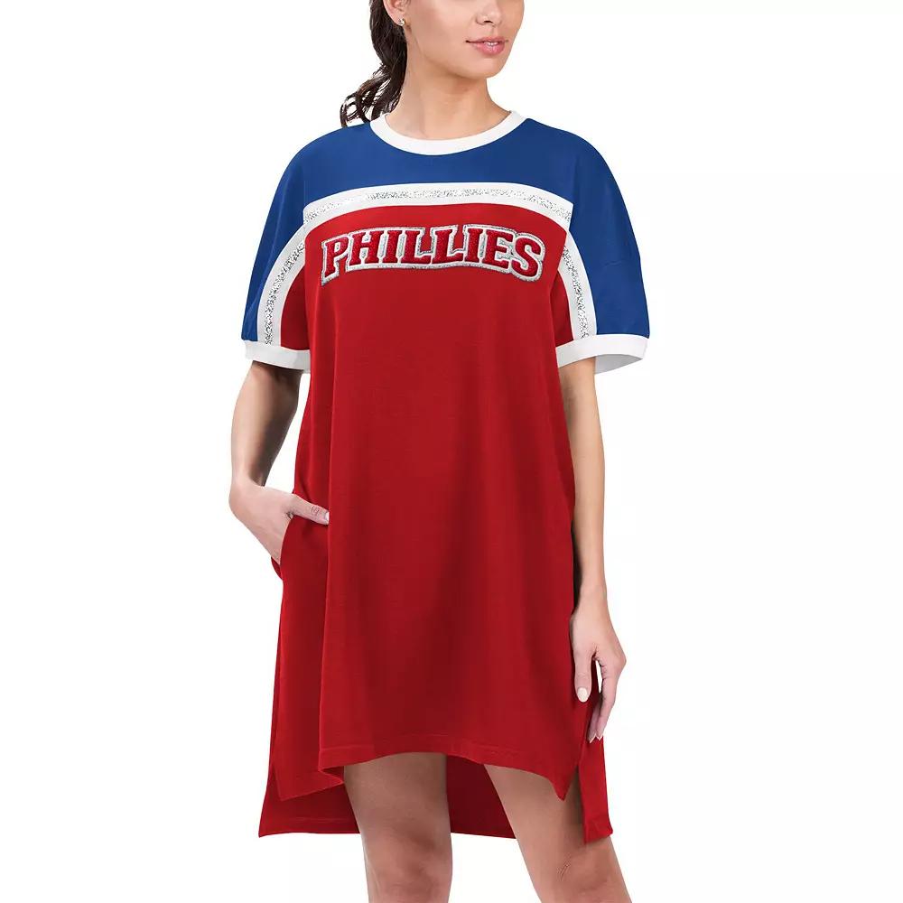 Women's G-III 4Her by Carl Banks Red/Royal Philadelphia Phillies Circus Catch Sneaker Dress, Size: Small Product Image