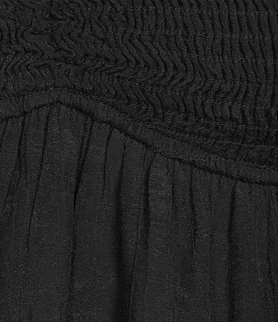 Honey & Sparkle Smocked V-Neck Long Puff Sleeve Top Product Image