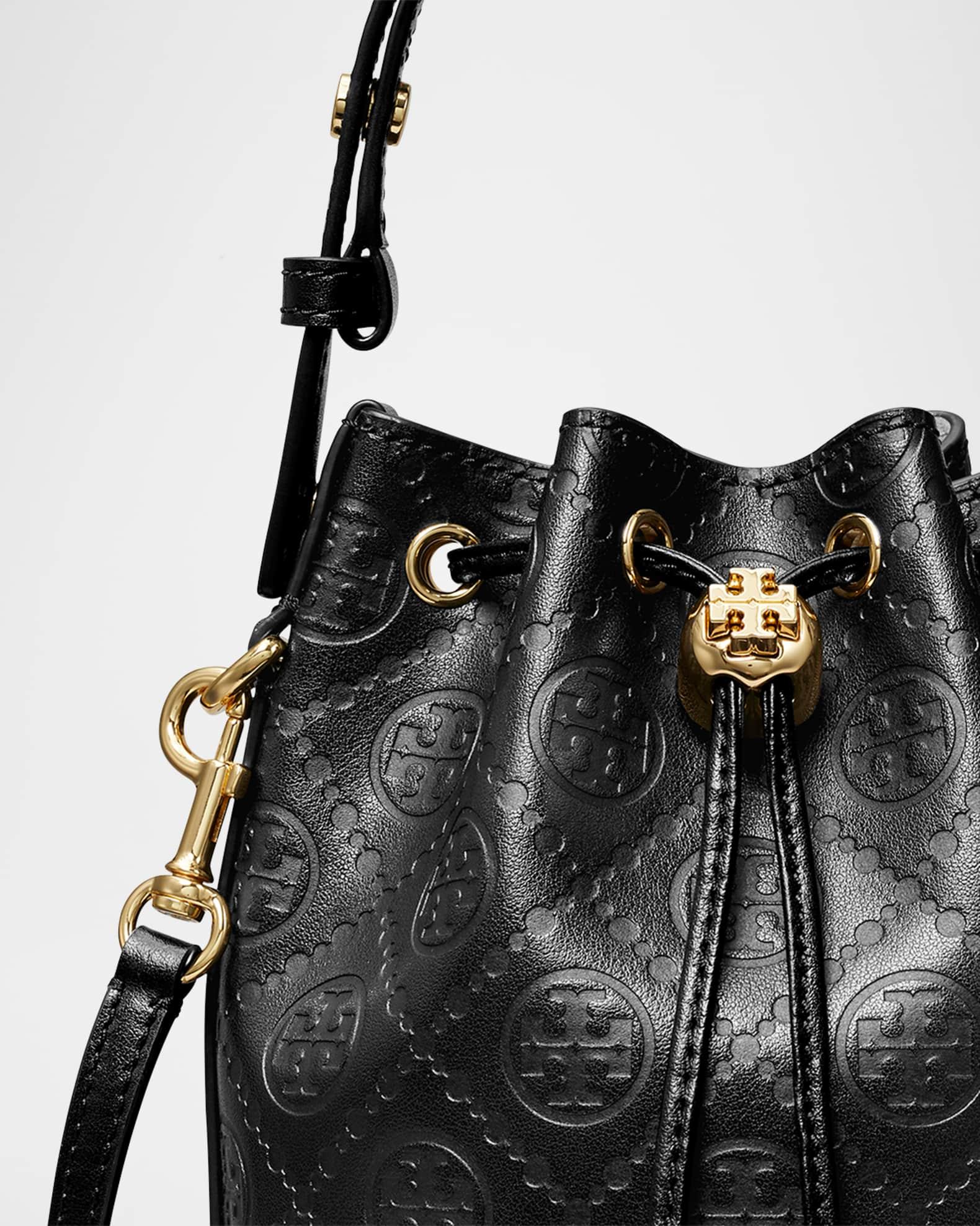 T Monogram Leather Mini Bucket Bag  Product Image