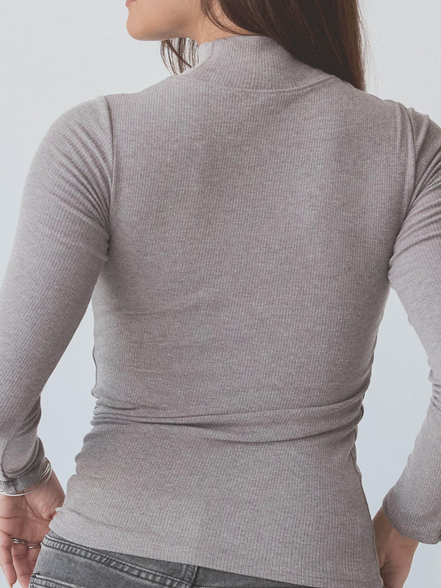 Ribbed Turtleneck Long Sleeve Product Image
