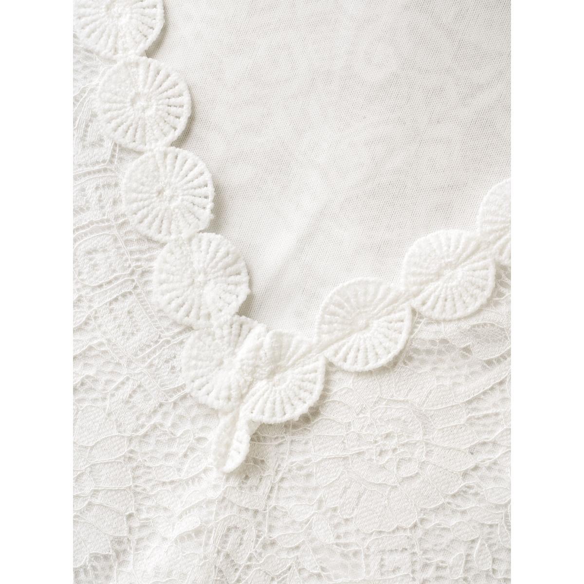 Plus Size Woven Textured Feel Cinched-Waist Midi Dress Originalwhite Women V-neck Short sleeve Curvy BloomChic 30/6X Product Image