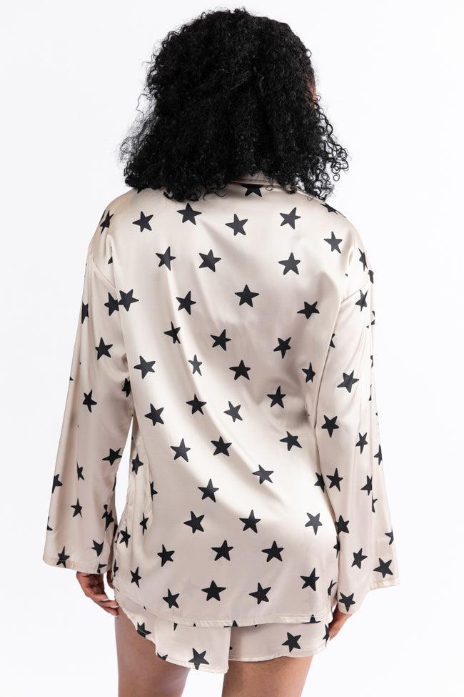 Pajama Party Neutral Stars Pajama Top FINAL SALE Product Image