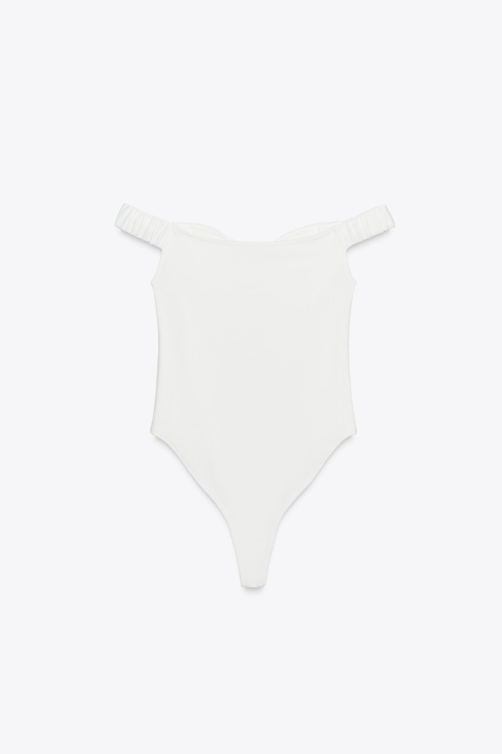 TWILL BODYSUIT WITH PICOT TRIM Product Image