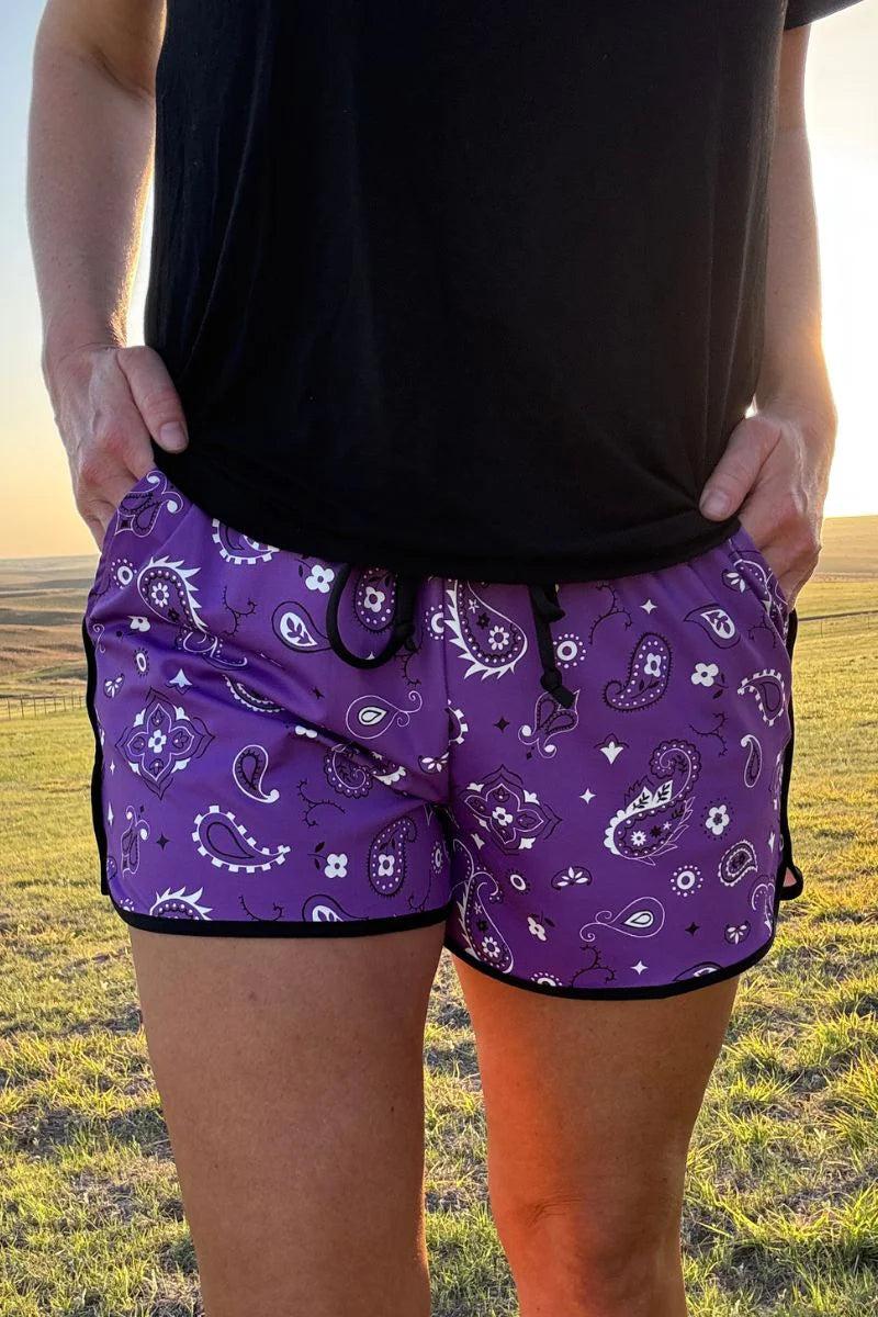 Sterling Kreek Bandana Babe Purple Shorts Product Image