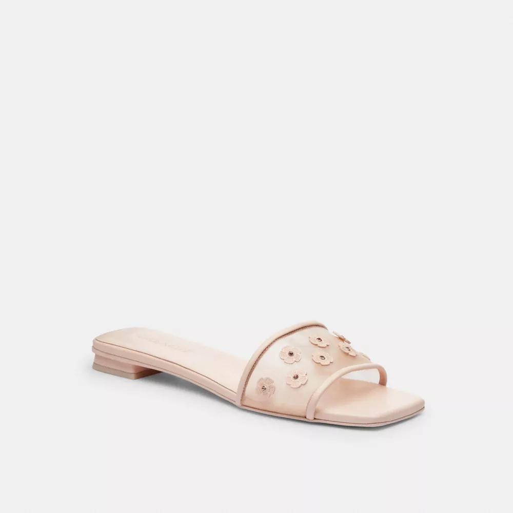 Flat Sandal With Tea Rose Product Image