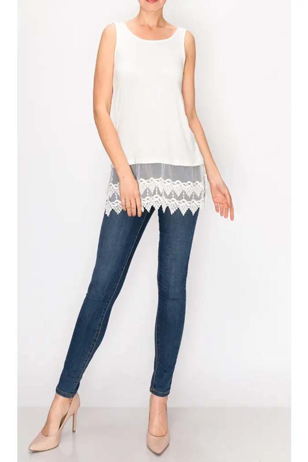 Tank Top With Lace Layer Product Image