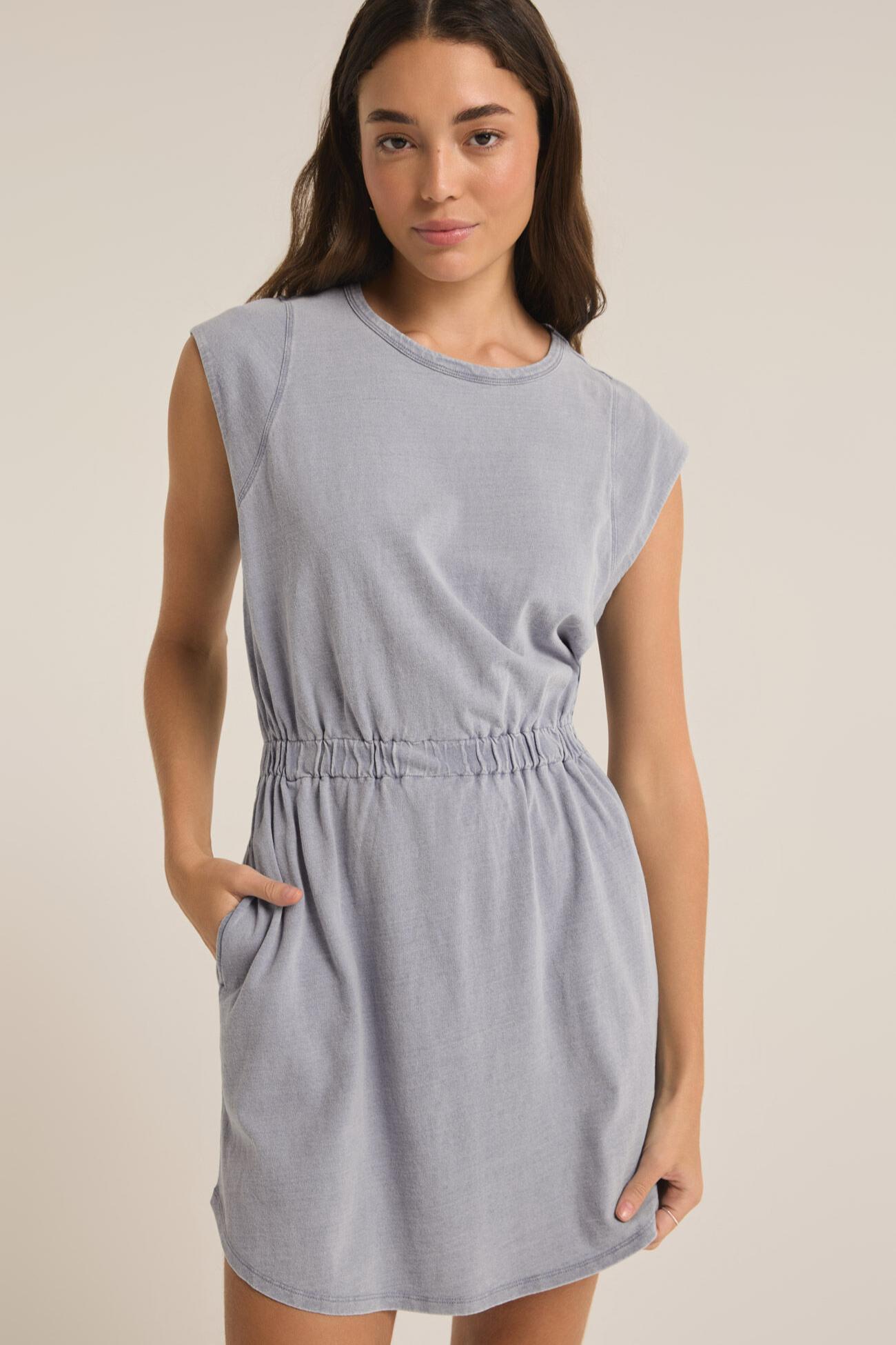 Paxton Knit Denim Dress Product Image