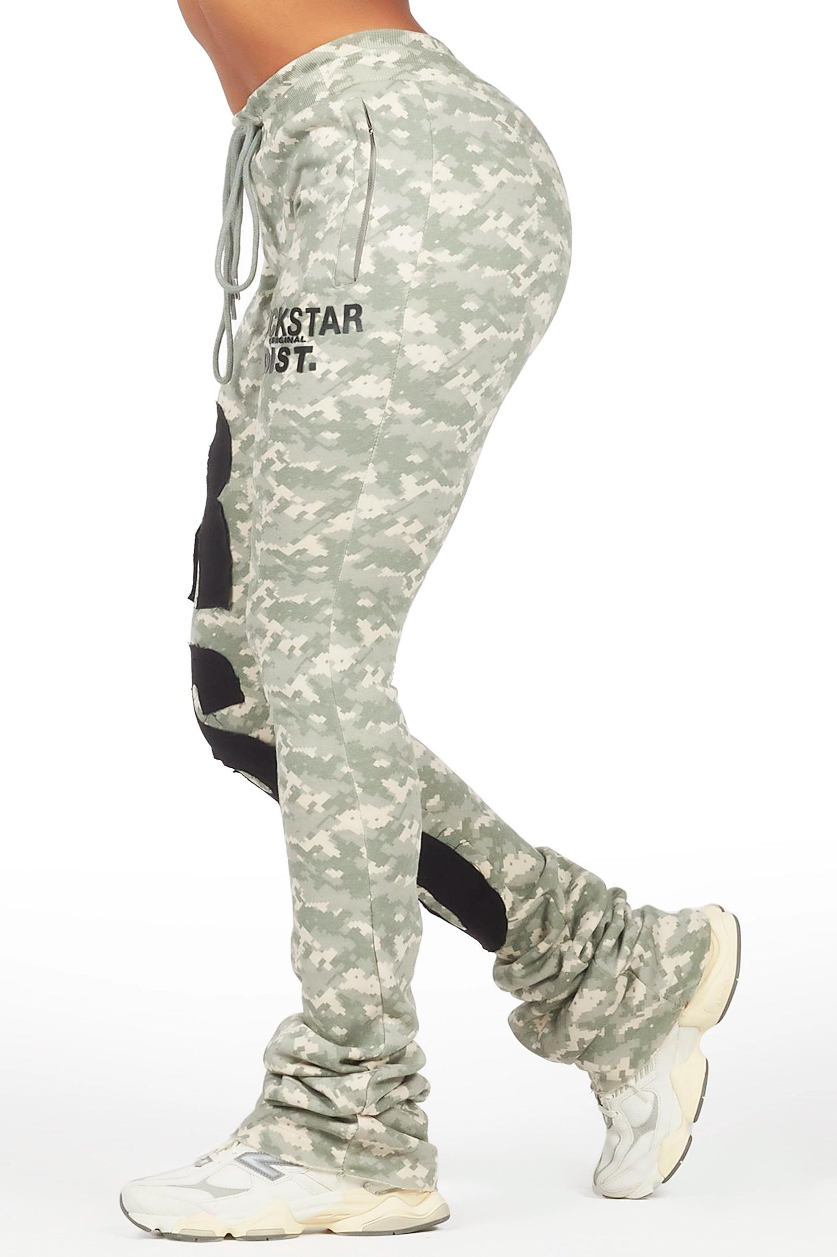 Tatiana Digital Camo Super Stacked Track Pant Female Product Image