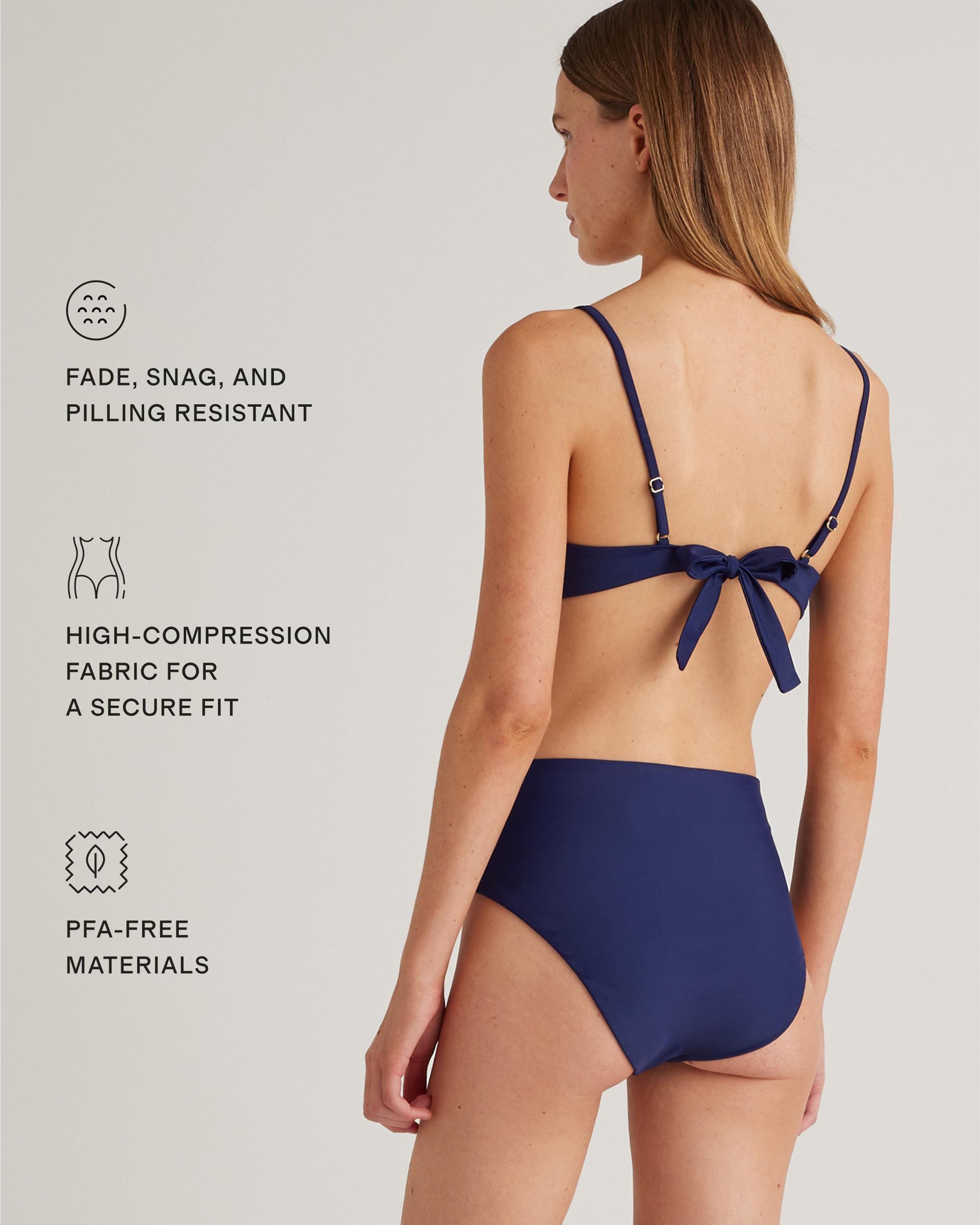 Quince | Women's Italian Scoop Neck Bikini Top Size XS, 78% Recycled Polyamide, 22% Spandex Product Image