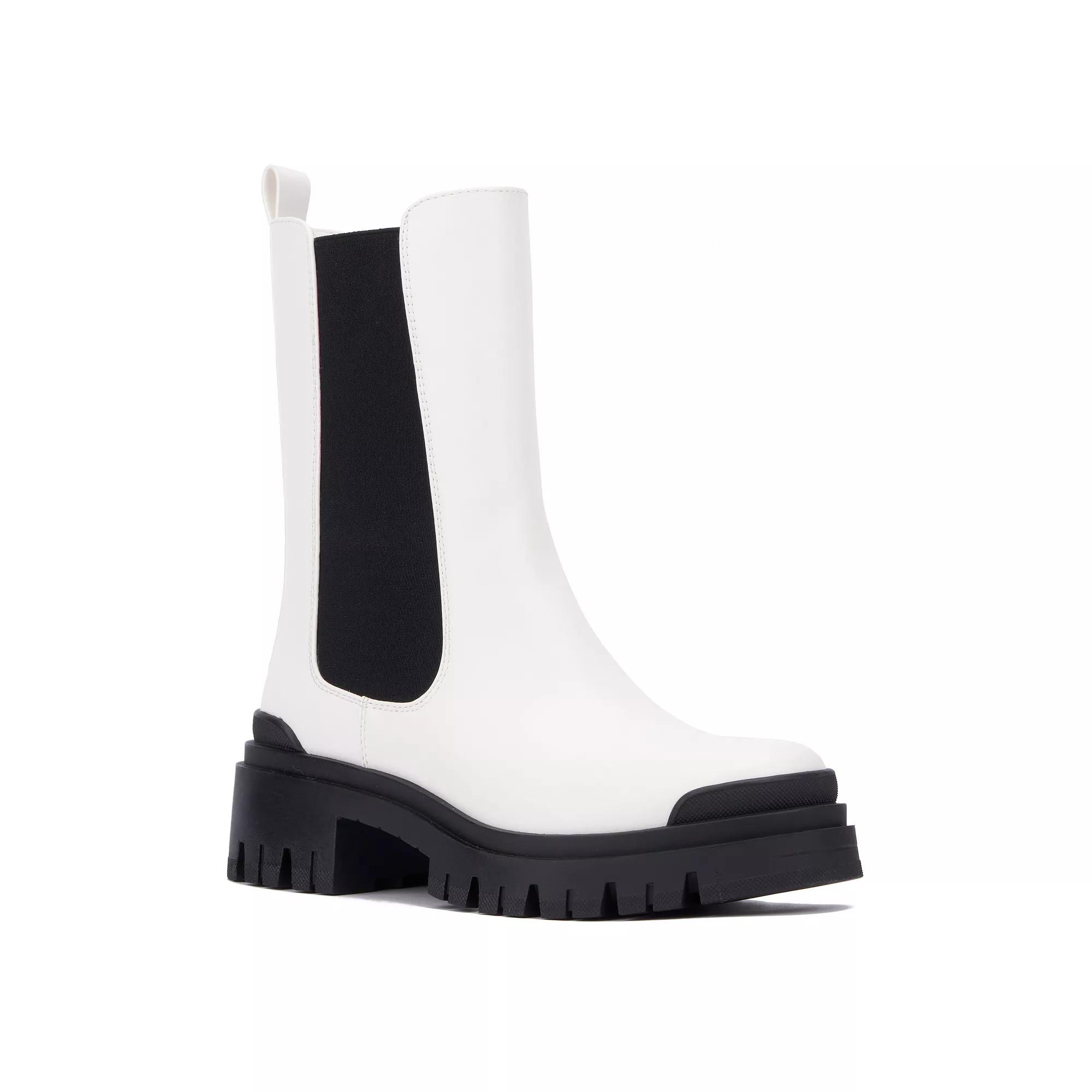 New York & Company Lola Chelsea Womens Ankle Boots Ivory Product Image