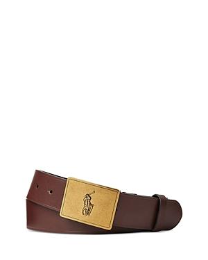 Polo Ralph Lauren Mens Pony Plaque Buckle Leather Belt Product Image