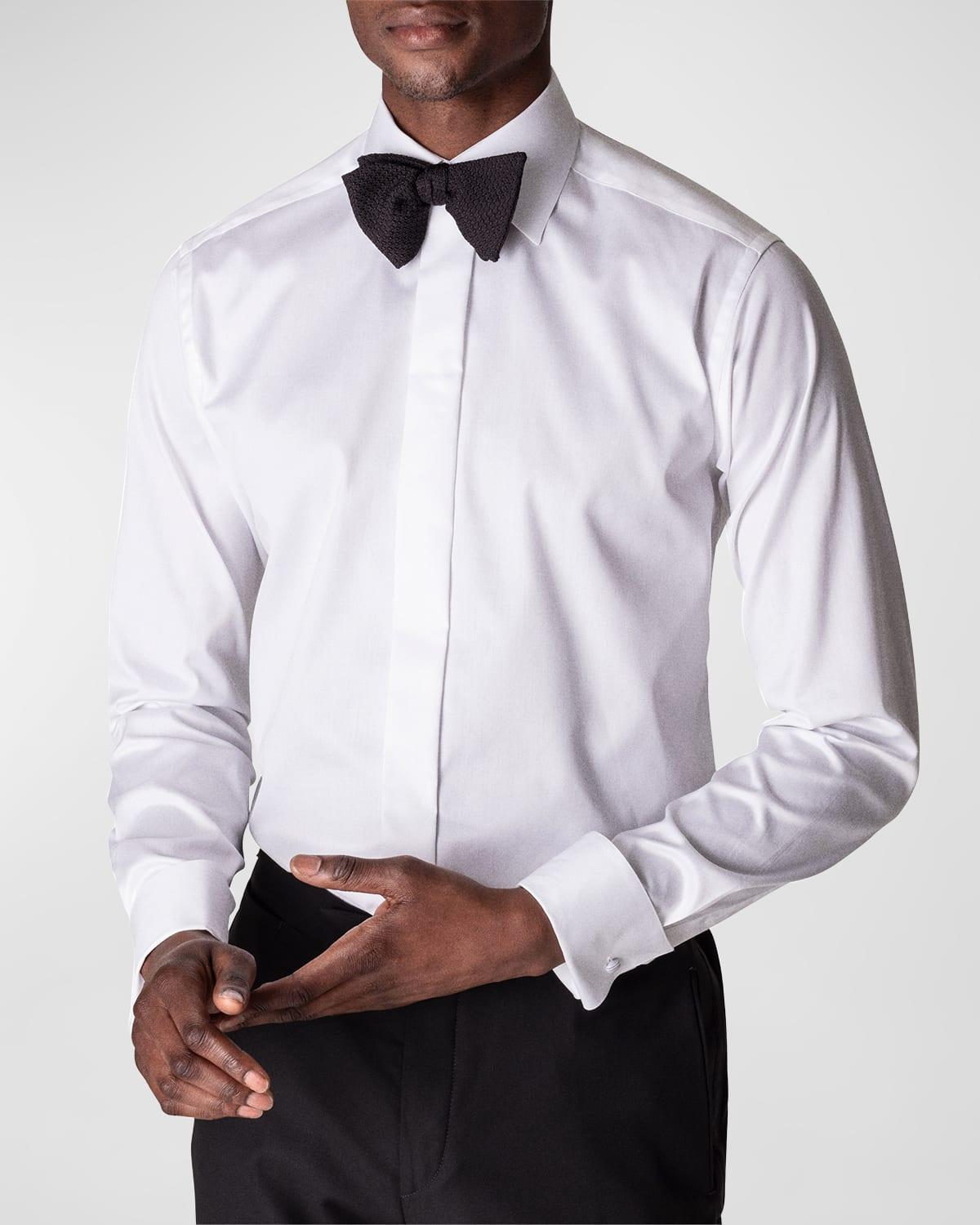 Mens Slim-Fit Fly Front Twill Tuxedo Shirt Product Image