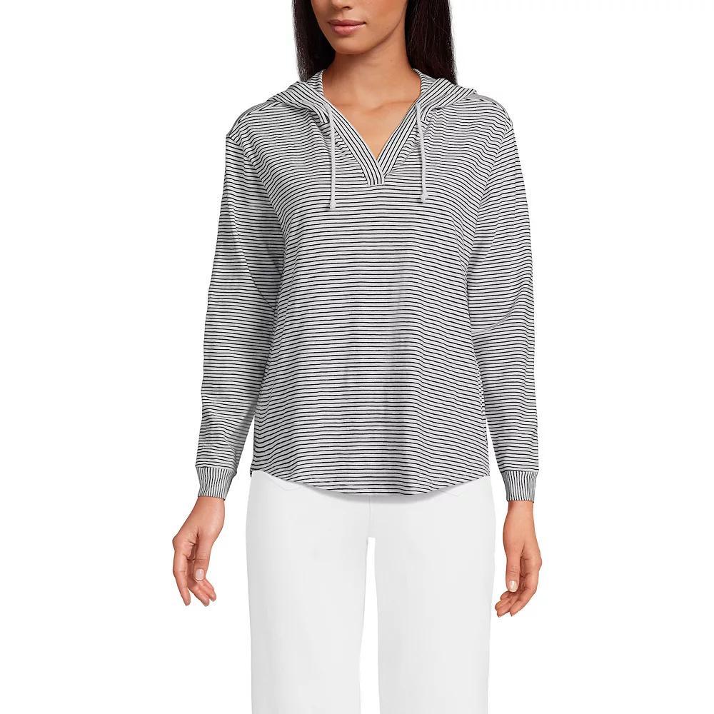 Women's Lands' End Slub Popover Hoodie,  Product Image