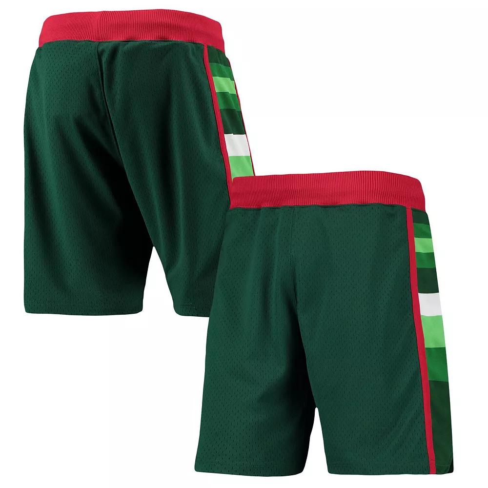 Men's Mitchell & Ness Green Milwaukee Bucks 1983-84 Hardwood Classics Authentic Shorts,  Product Image