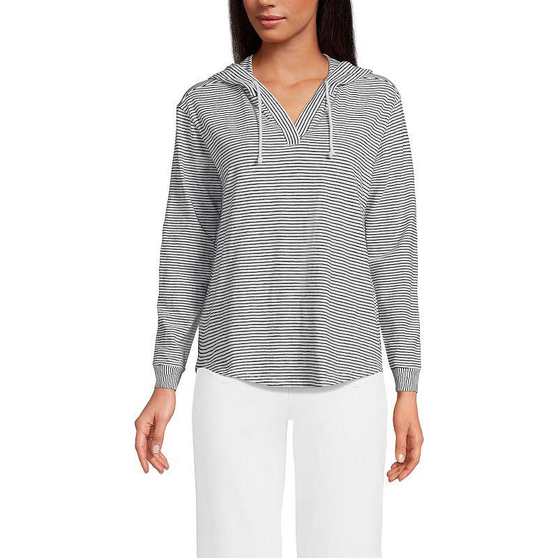 Women's Lands' End Slub Popover Hoodie,  Product Image