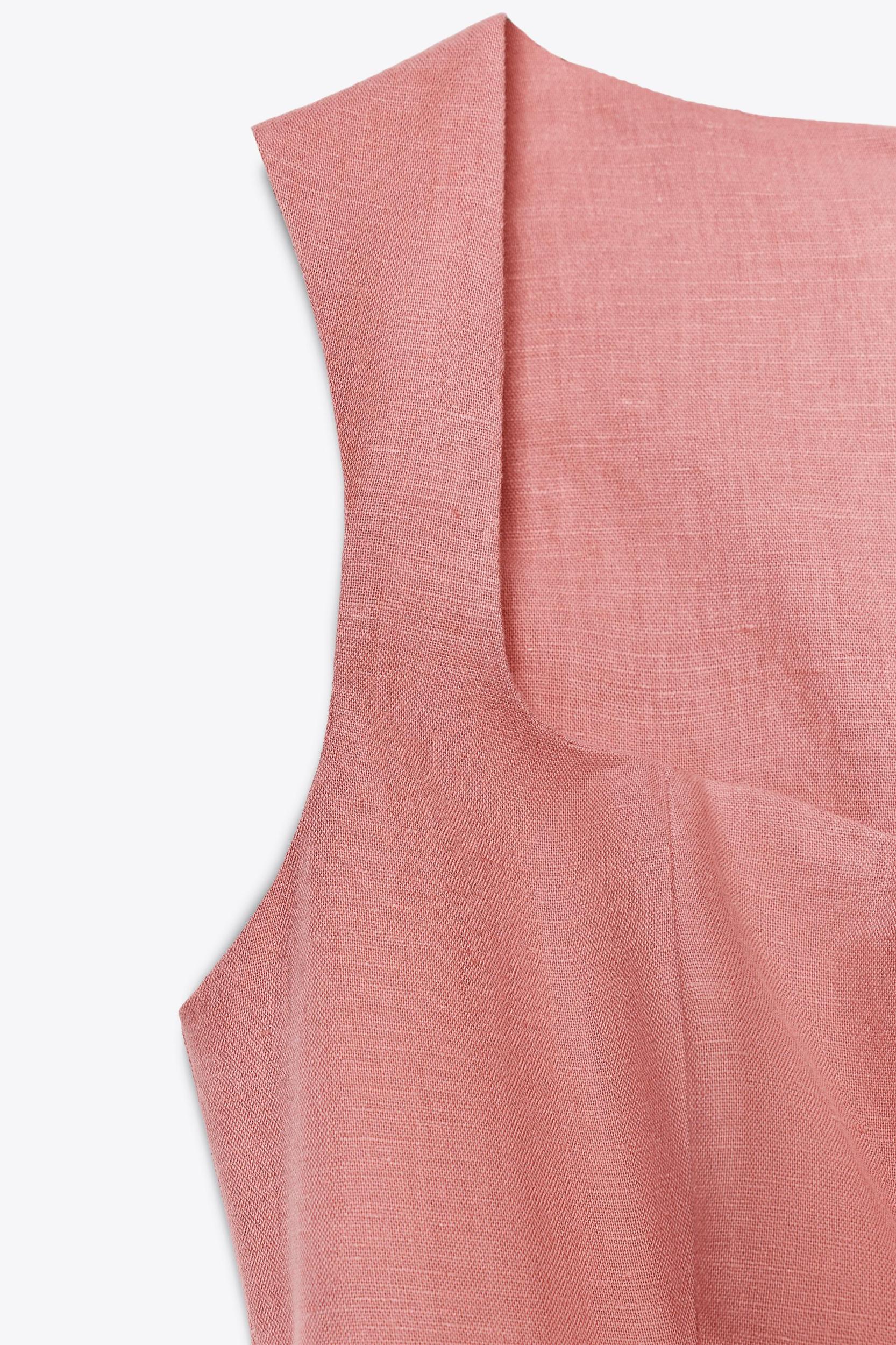 LINEN MIDI DRESS Product Image