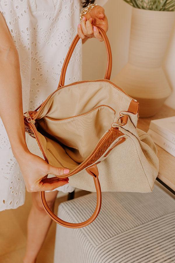 Bertha Woven Tote in Brown Product Image