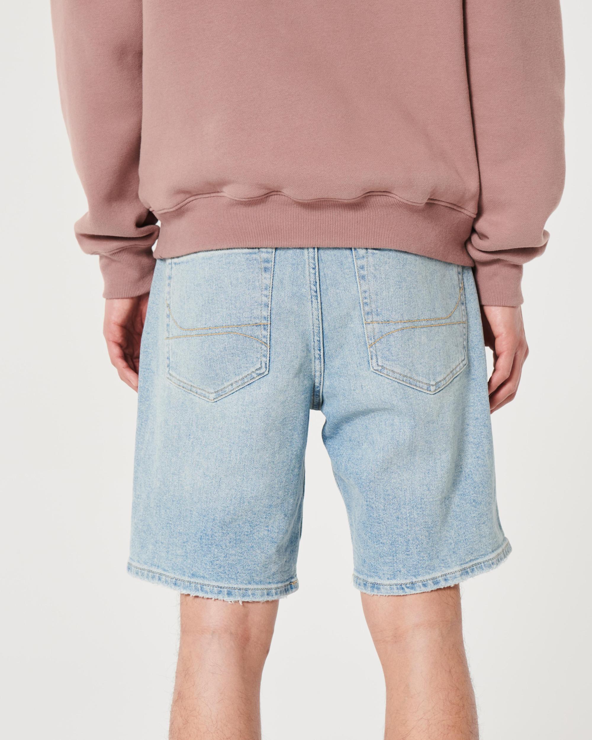 Light Wash Loose Denim Shorts 9" Product Image