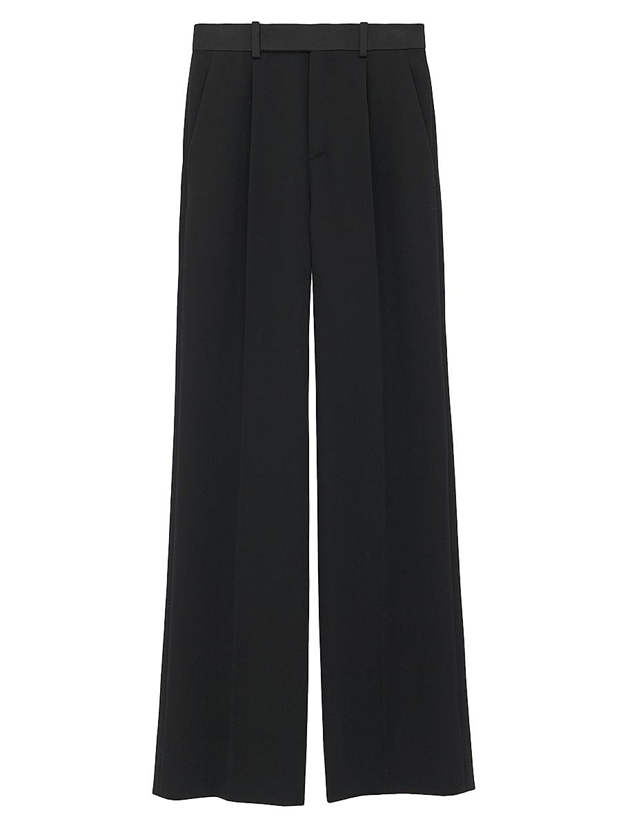 Womens Tuxedo Pants in Grain De Poudre Product Image