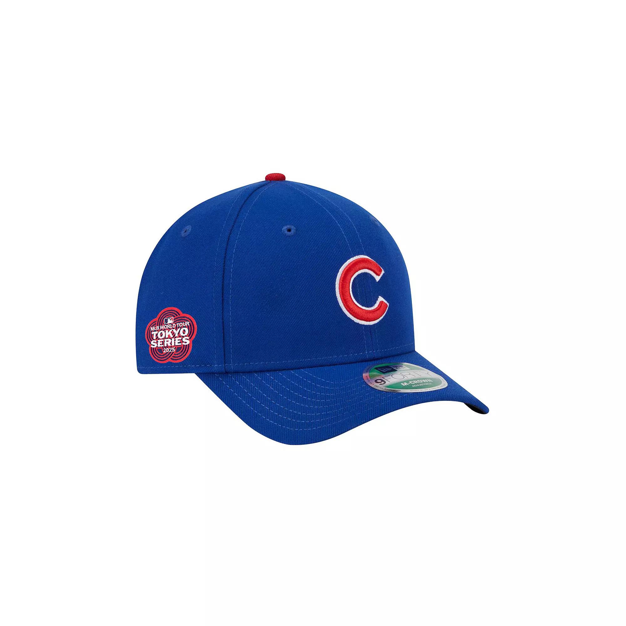 Men's New Era Royal Chicago Cubs 2025 MLB World Tour: Tokyo Series Side Patch 9FORTY M-Crown Adjustable Hat, Blue Product Image