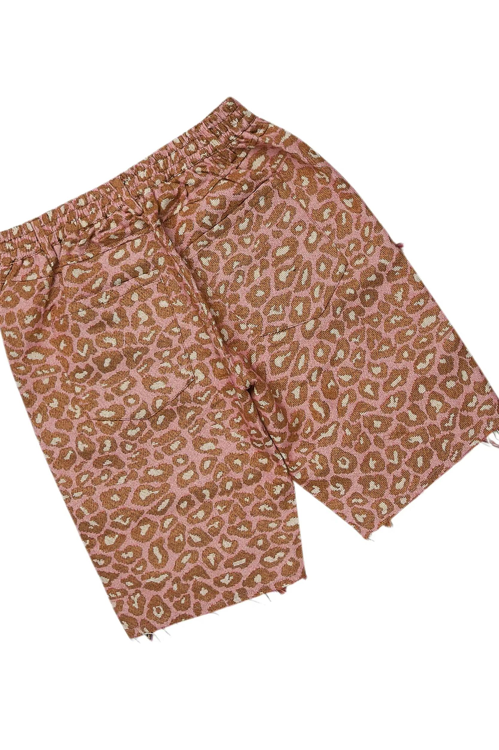 Jelissa White/Pink T-Shirt Short Set Female Product Image