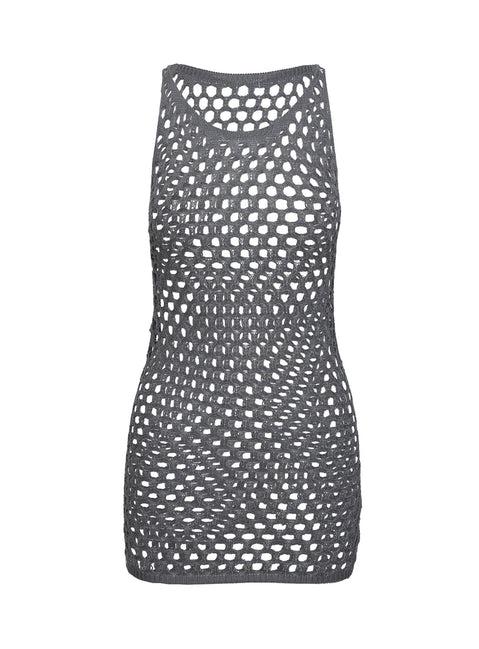 Keanes Net Mini Dress Charcoal Product Image