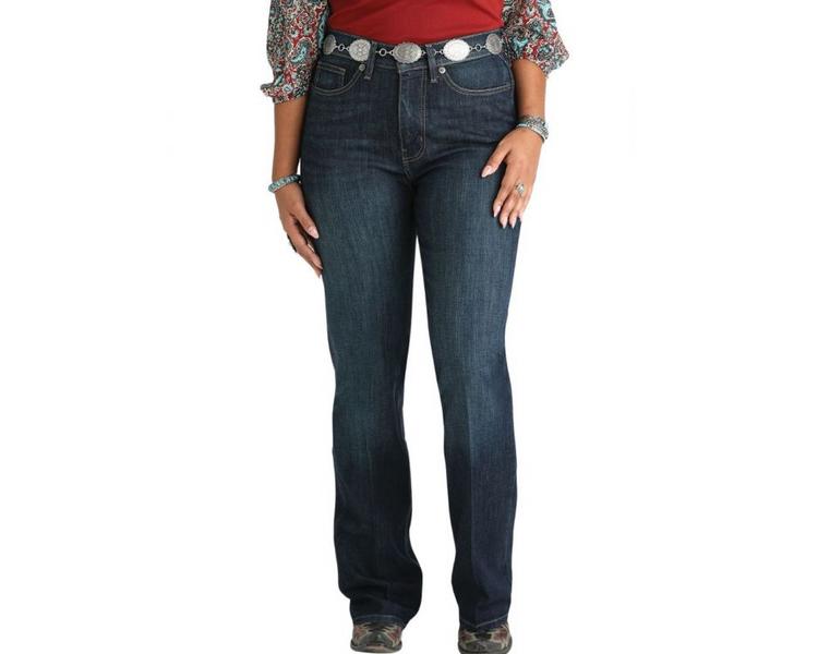 SALE Cruel Girl® Ladies' Skylar Deep Rinse Boot Cut Jeans Product Image