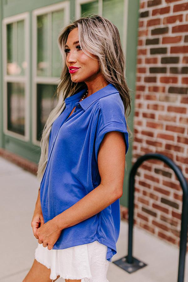 Change It Up Top In Royal Blue Product Image