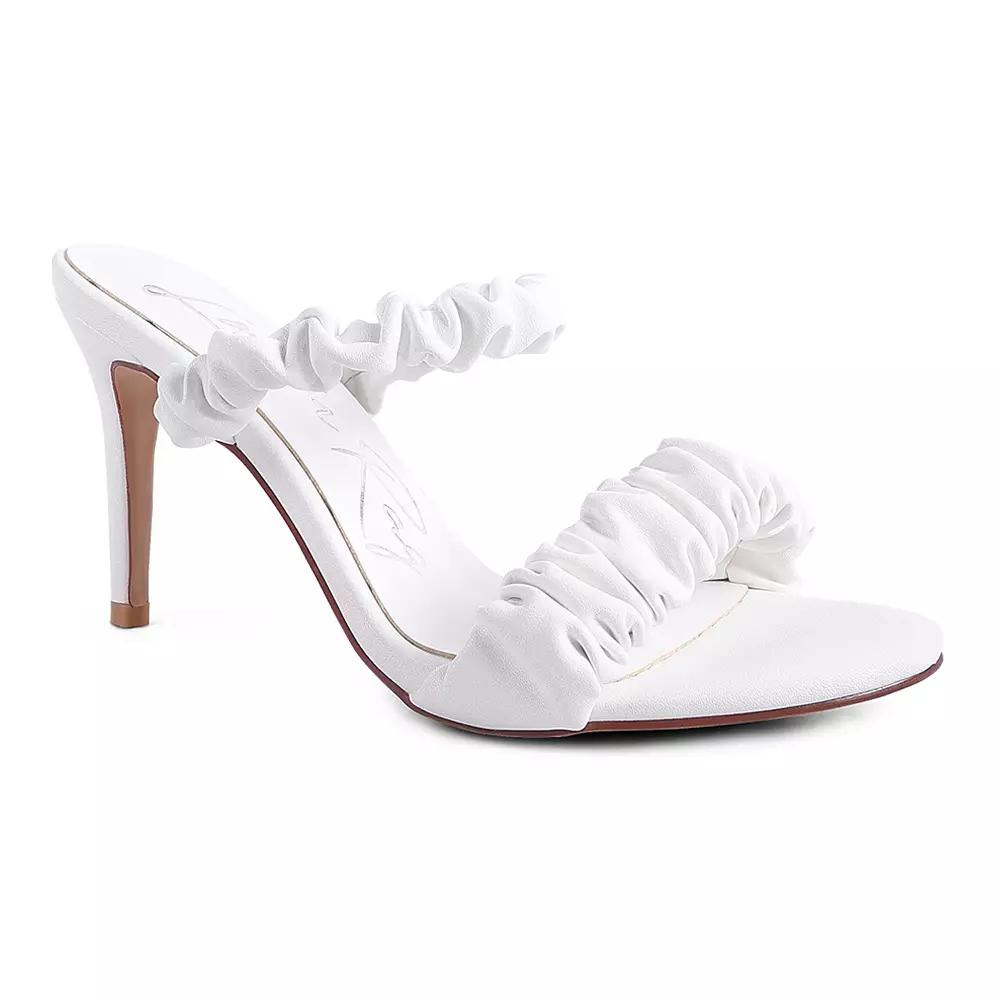 London Rag Gathered Around Slip-On Women's Heeled Sandals,  Product Image