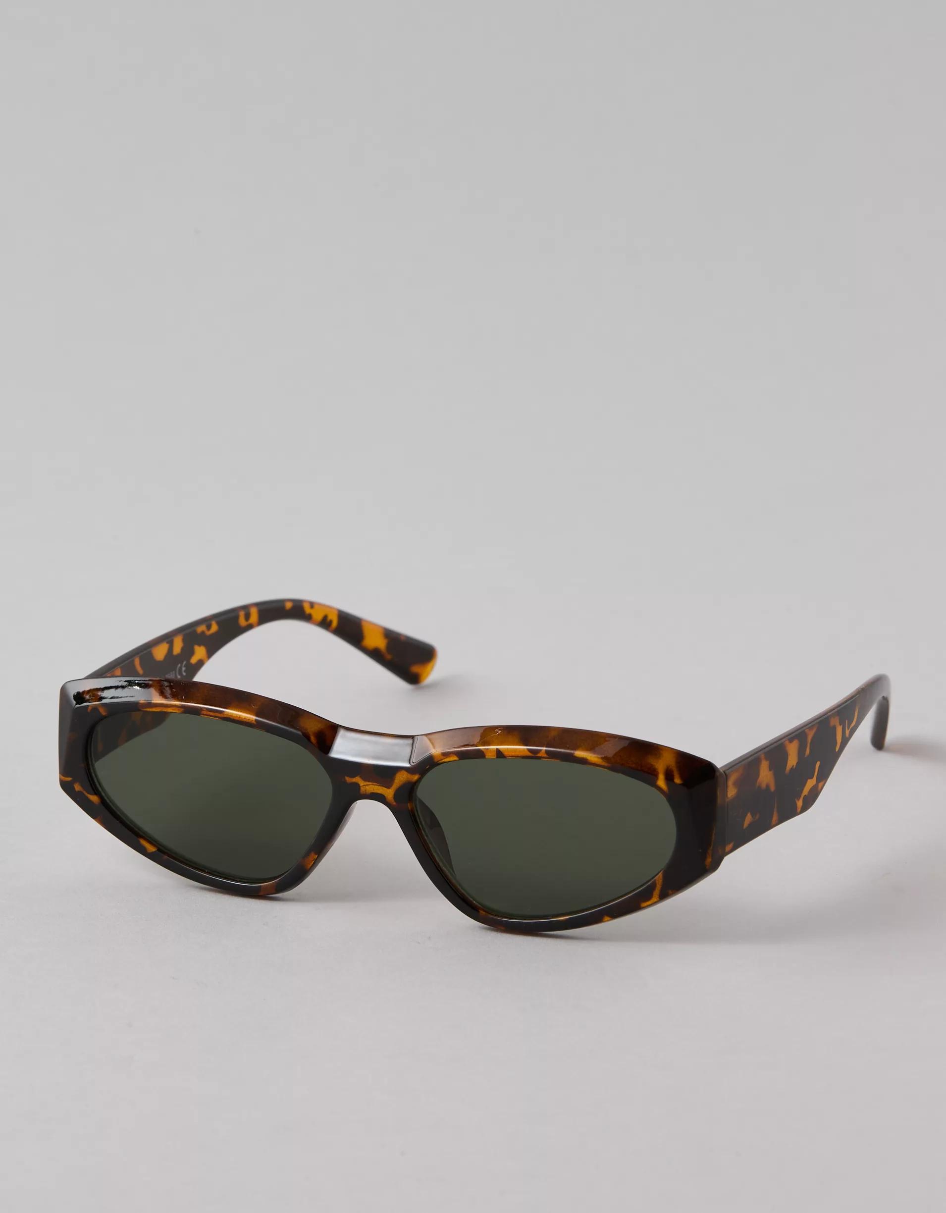 AE Tortoise-Hued Wrap Sunglasses Product Image